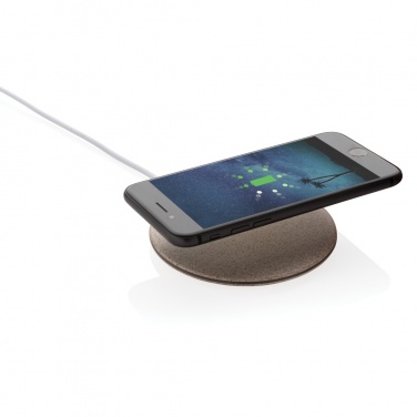 Logo trade promotional gift photo of: 5W Wheat straw wireless charger